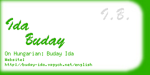 ida buday business card